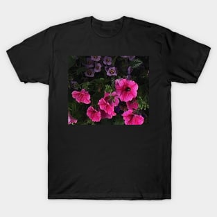 Pretty petunia hanging basket T-Shirt